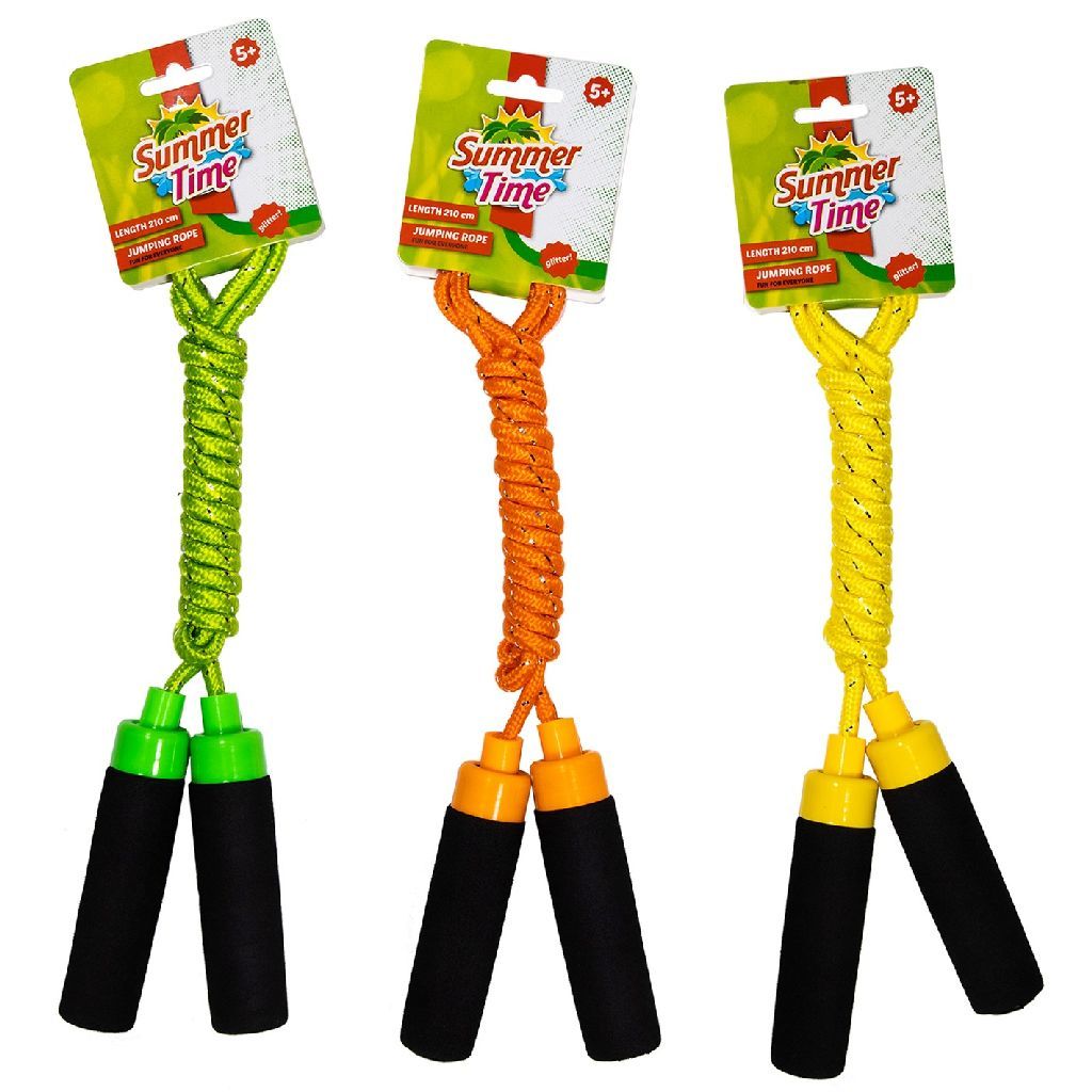 Summertime Glitter Deluxe Springtouw - 210 cm - Assorti kleur