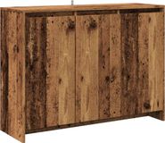 vidaXL Dressoir 102x33x75 cm Bewerkt Hout Oud Houtkleurig