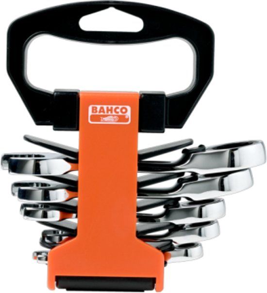 Bahco 10RM/SH6 Steek-ringratelsleutelset, korte uitvoering 6-delig