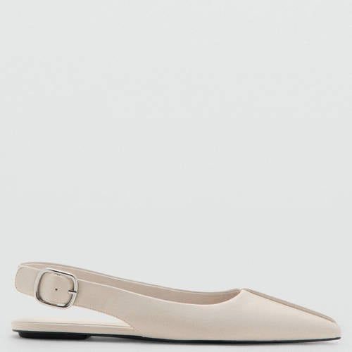 Mango Imitatieleren Loafers - Ecru