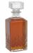 Gerimport Carafe à boisson ou à whisky - verre décoratif - transparent - 1000 ml - 9 x 23 cm - avec bouchon
