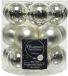 Decoris Kleine kerstballen - 18x st - zilver - D4 cm - glas - kerstversiering