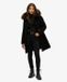 Superdry Fuji Jas Met Capuchon En Imitatiebont Dames Zwart