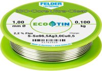 Felder ISO-Core Ultra Clear SAC305 Soldeertin Spoel Sn96,5Ag3Cu0,5 0.100 kg 1 mm