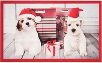 Hanse Home Deurmat kerst kersthonden Wasbaar 30°C - rood 45x75 cm