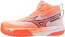 Mizuno Neo Jump Mid Volleybal Schoenen Hoog Unisex Flamingo Koraal/Lava Oranje/Wit Maat 43