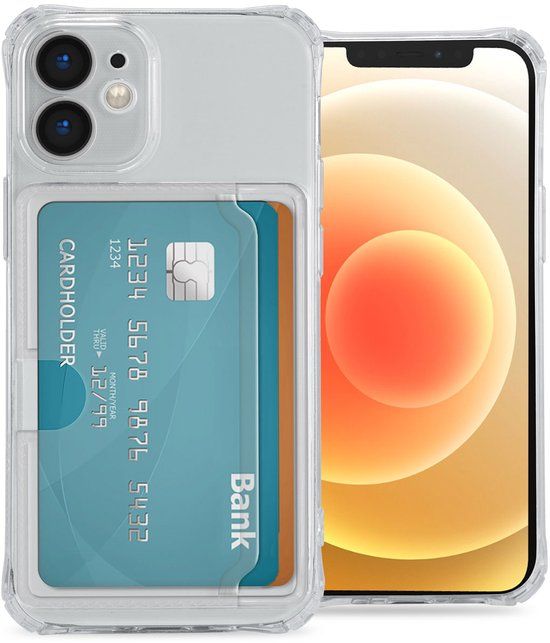 imoshion Hoesje met Pasjeshouder - Geschikt voor Apple iPhone 12 Mini - Transparant