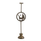 Clayre & Eef Bougeoir 13*9*48 cm Cuivre Métal Renne Porte-bougie Porte-bougie Cuivre