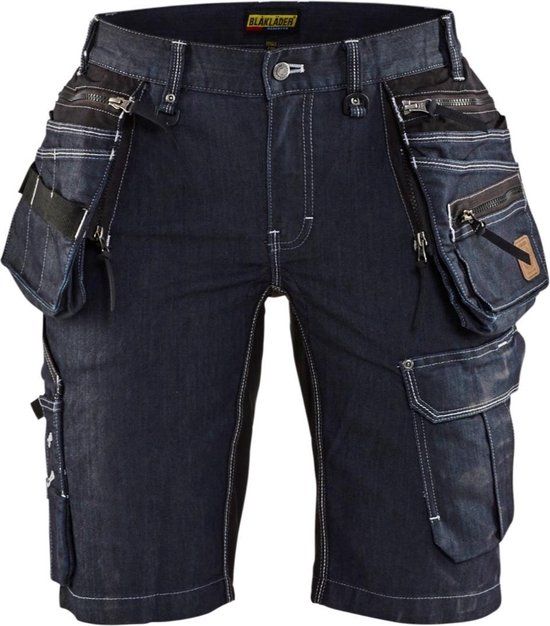Blåkläder Dames Short Denim Stretch X1900 7992-1141 - Marineblauw/Zwart - C42