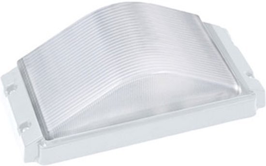 BES LED LED Tuinverlichting - Buitenlamp - Ovalas - Wand - Aluminium Mat Wit - E27 - Rechthoek