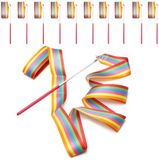 Dailygoods - Ruban de gymnastique 200 cm - 10 Pièces - Arc-en-ciel