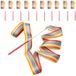 Dailygoods - Ruban de gymnastique 200 cm - 10 Pièces - Arc-en-ciel