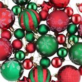 vidaXL Kerstballenset - 88 st - Groen en rood - Ø 6 cm - Kunststof