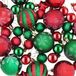 vidaXL Kerstballenset - 88 st - Groen en rood - Ø 6 cm - Kunststof