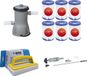 WAYS - Aspirateur de piscine & Pompe de filtration 2006 L/h & 6 Filtres Type II & Brosse de nettoyage WAYS