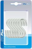 ProPlus 24x S-haken/ophanghaken verchroomd staal 6 mm 5,8 x 2,7 cm