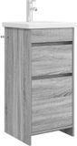 vidaXL Meuble de salle de bain avec lavabo Gris Sonoma 42 x 40 x 84,5 cm