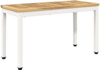 vidaXL Tuinbank 80,5 x 35 x 45 cm Massief Acaciahout Wit Rechthoekig