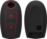 kwmobile autosleutel hoesje geschikt voor Suzuki Sport 2-knops autosleutel Keyless Go hoes - TPU autosleutel behuizing - Beschermende auto sleutel case - Sleuteletui in zwart / rood
