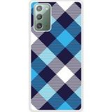 Samsung Bedrukt siliconen hoesje compatibel met Galaxy Note 20 Tartan Bleu