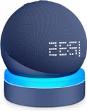 ZenithVibe Support de bureau pour Echo Dot 4 et 5 avec gestion de câble intégrée et éclairage - Bleu foncé