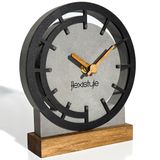 FLEXISTYLE Moderne staande klok klein van hout eiken woonkamer badkamer (stijl 5)