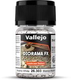Vallejo Modelbouwdecoratie - 26303 Landscape Textures 303 - Alkalisch Wit 2-5 mm - 35ml Effecten potje