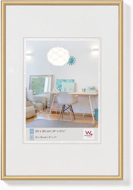Walther New Lifestyle Fotolijst - 30x30 cm - Goud - Kunststof