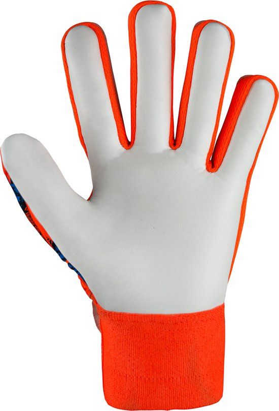 Reusch Attrakt Starter Finger Support Junior Keepershandschoenen - Maat 4 - Fluo Oranje/Royal Blue