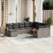 Maison Exclusive - Ensemble de jardin, composé de 10 pièces avec coussins, gris, en polyrotin