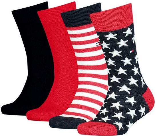 Tommy Hilfiger kids 4P sokken stars & stripes multi