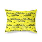 BonaMaison Neon Geel-Rook Decoratieve Kussensloop, Kussenhoezen Bank, Decoratieve Kussenhoesjes, Kussensloop; Sofa, Slaapkamer, Kantoor, Auto 45x60 Cm - Ontworpen en vervaardigd in Turkije