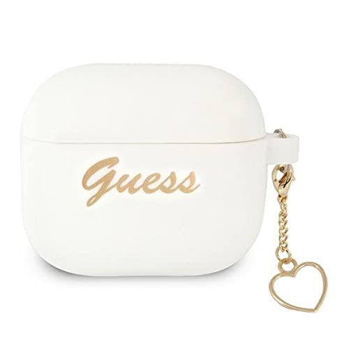 Guess GUA3LSCHSH hoes voor AirPods 3 wit silicone Charm Collection