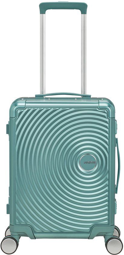 American Tourister Soundbox Alu Spinner 55/20 TSA Trolley Dusty Turquoise