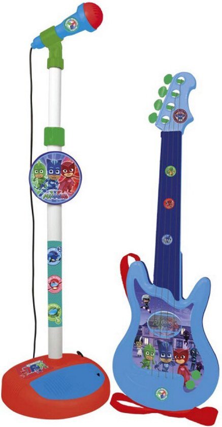Kindergitaar PJ Masks Microfoon Blauw