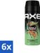 AXE 6 x Spray déodorant Jungle Fresh Parfum tropical Rafraîchissant 150 ml