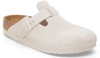 Birkenstock Boston Soft Footbed Suede Leather Narrow Blanc Taille 37 Femme