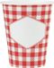Santex Feest bekertjes - 10x stuks - boerenbont Oktoberfest thema - 270 ml - gingham/vichy print