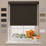 DTCH® Rolgordijn Verduisterend - Easy Match - Donker Bruin - 140 x 190 cm