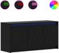 vidaXL TV-kast 100 x 34 x 50 cm zwart eiken bewerkt hout