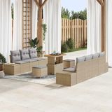 Prolenta Maison Exclusive - Tuinset met 10 delen, beige polyrotan