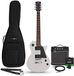 Gear4music New Jersey Electric Guitar White, 10W Guitar Amp & Accessory Pack
