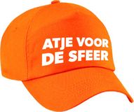 Bellatio Decorations Atje voor de sfeer tekst petje - oranje - volwassenen - baseball cap