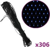 vidaXL Kerstnetverlichting 306 LED's binnen en buiten 3x3 m blauw