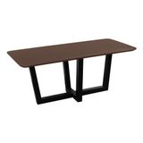QUVIO Eettafel Sofia - Rechthoekig - W-Poot - FSC®-gecertificeerd mangohout - 220x110 cm - Bruin