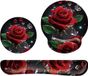 Allecto Plus - set de clavier 3-en-1 avec repose-poignet et tapis de souris pour ordinateur, travail, jeu - rose