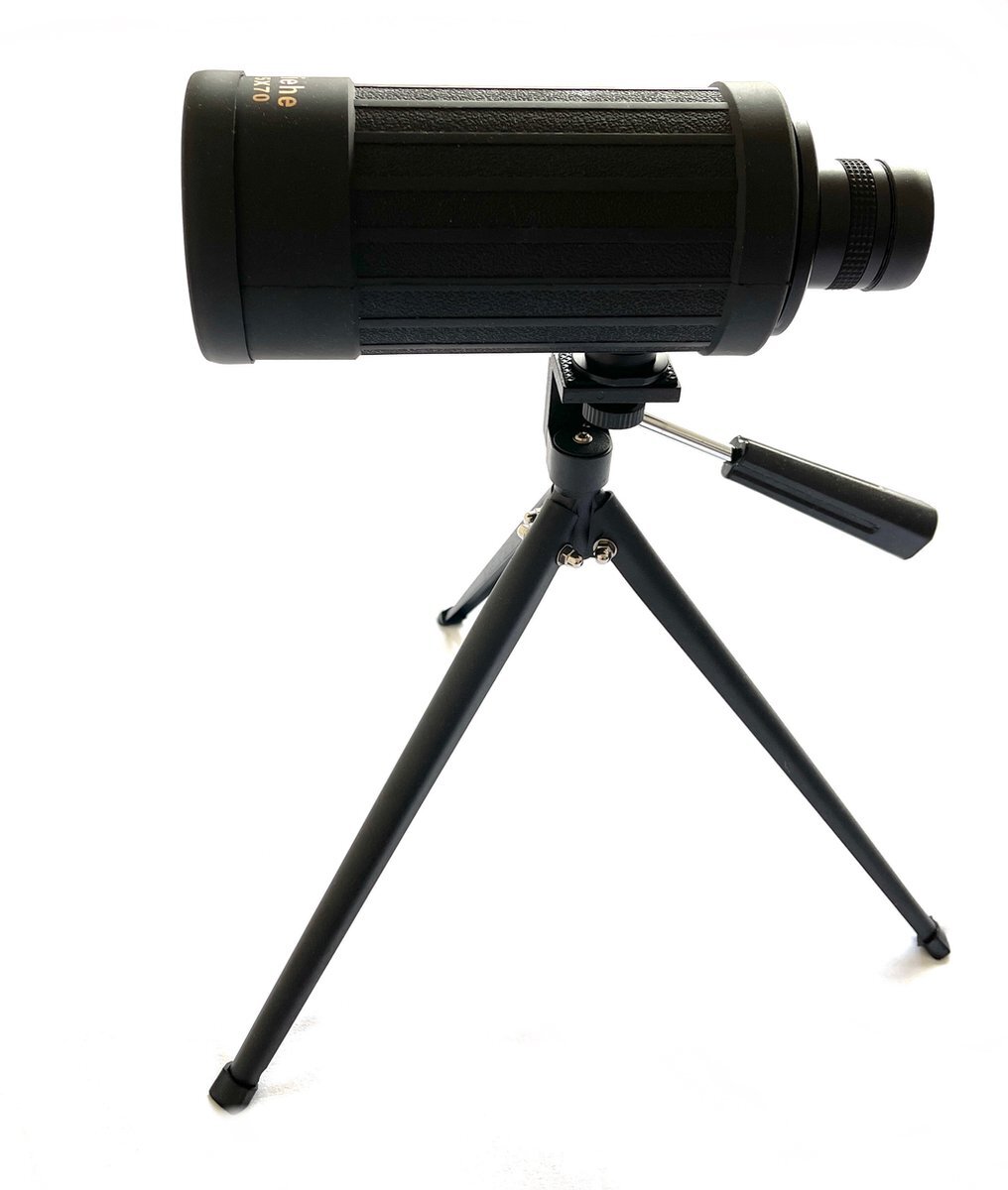 Jiehe Monokijker - Verrekijker - Monoculair verrekijker - 15x70mm - Maximale vergroting 15x - Zwart - Incl. statief