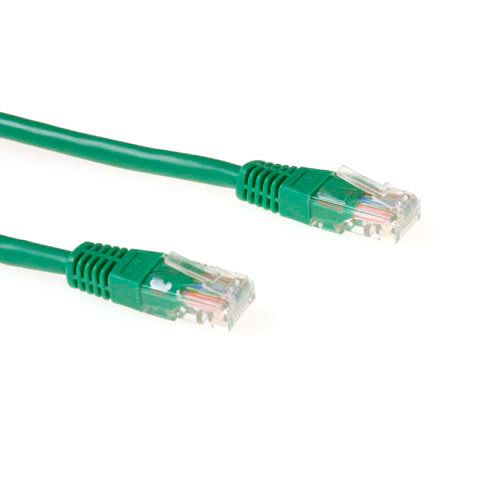 ACT Groene 3 meter U/UTP CAT5E patchkabel met RJ45 connectoren