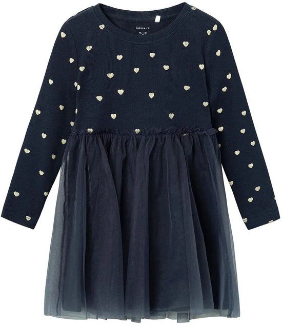 NAME IT NMFNADJA LS DRESS NOOS Meisjes Jurk - Maat 122