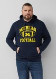 s.Oliver - Heren - Regular Fit Hoodie met College Artwork - Navy - XXL